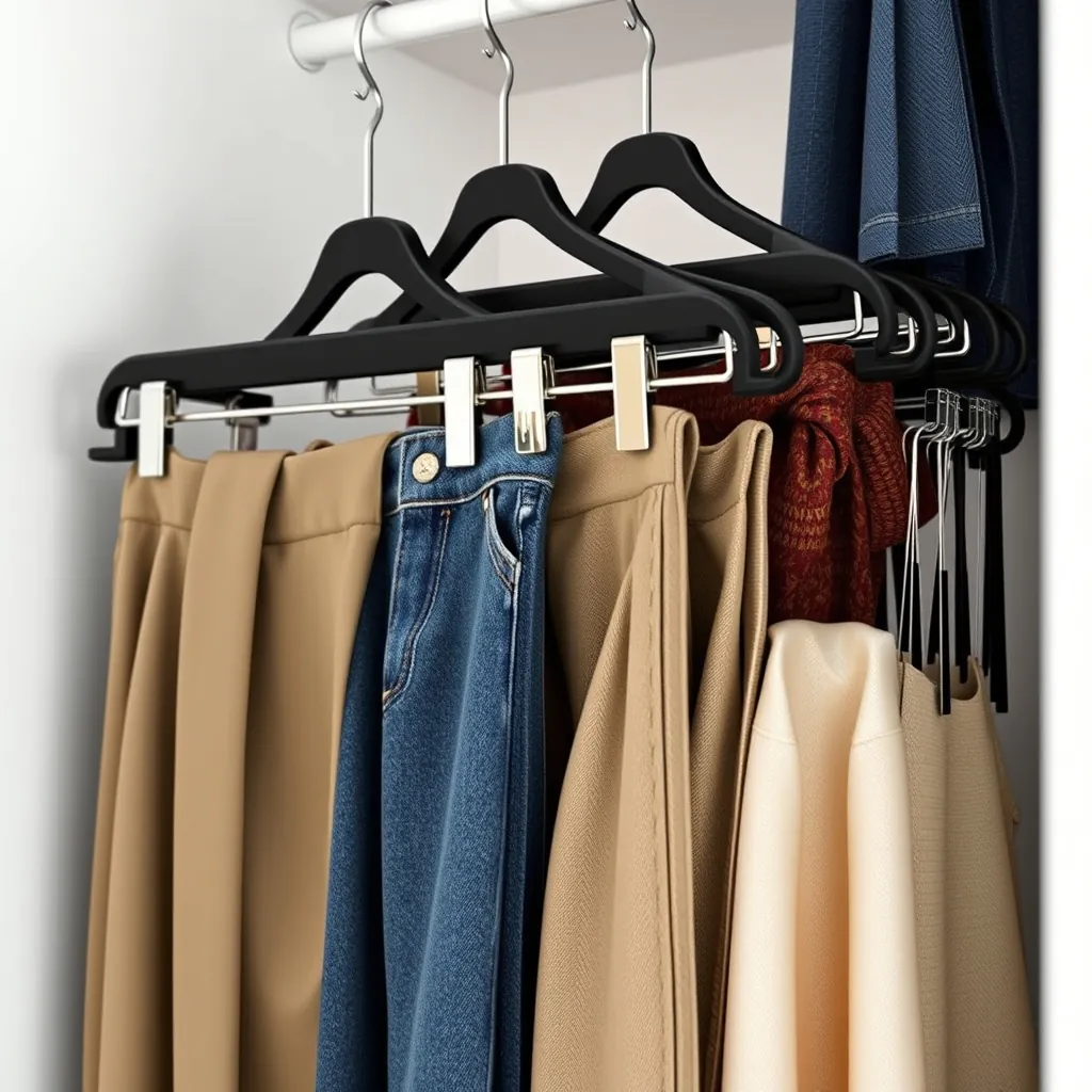 pants hangers in action