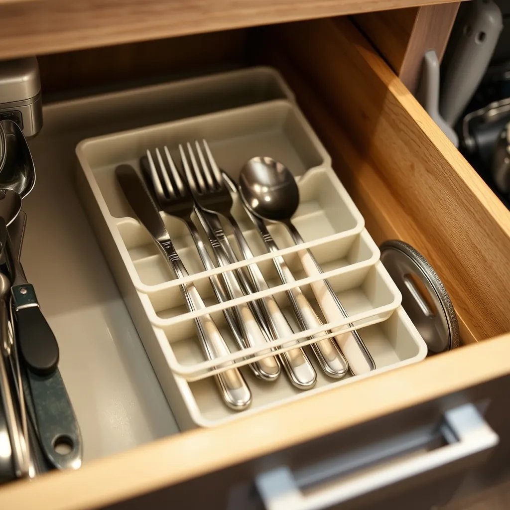utensil organizer in action