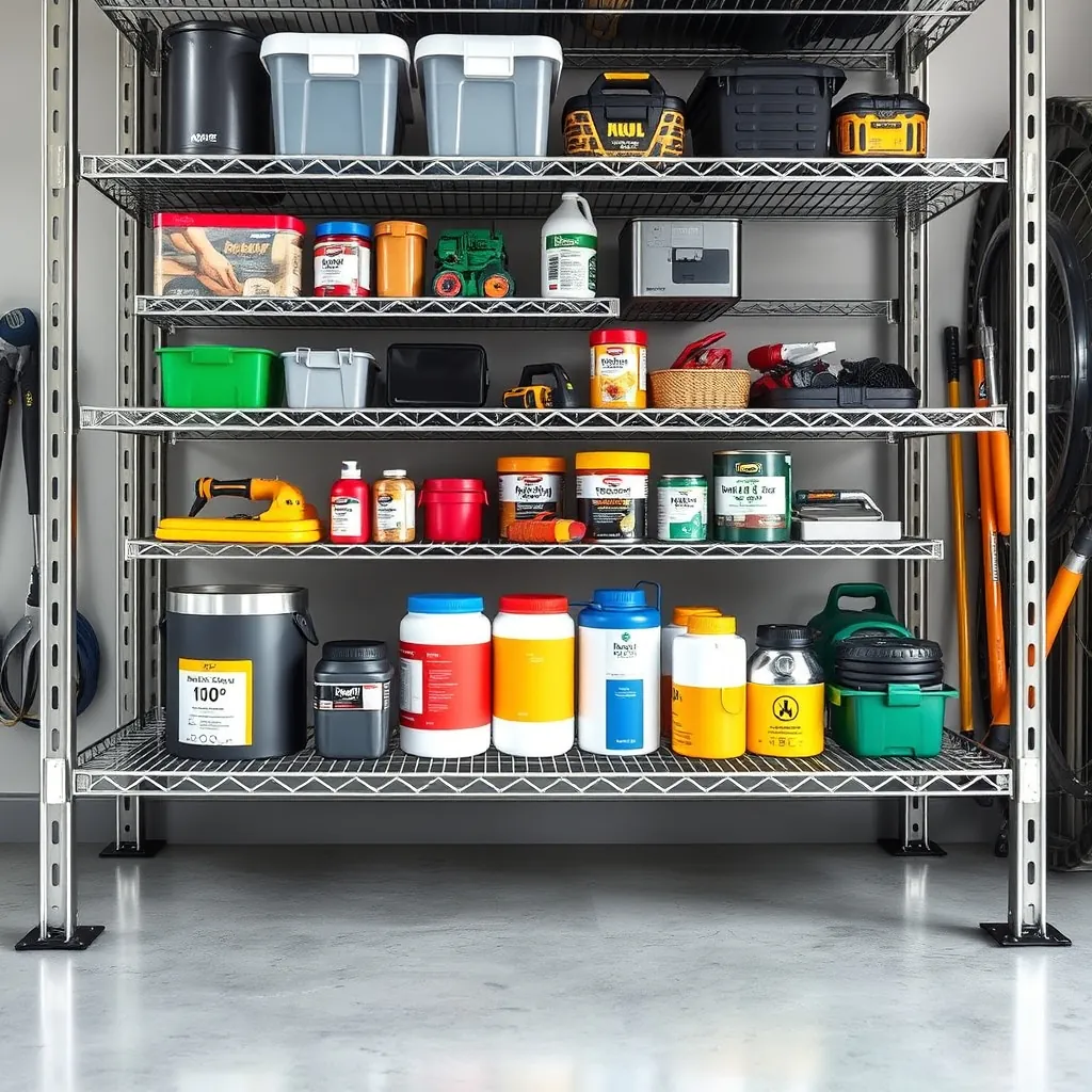 garage shelving in action