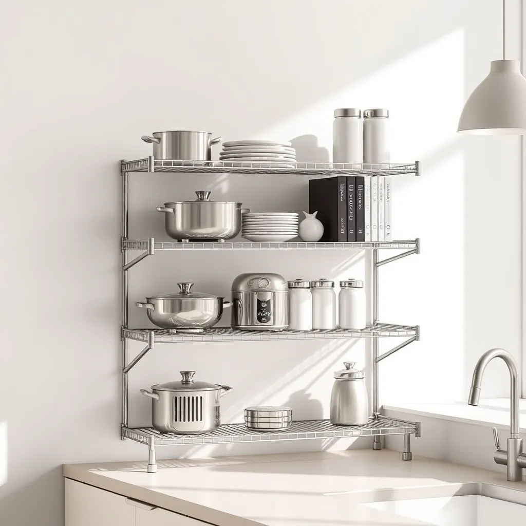 wire shelving in action