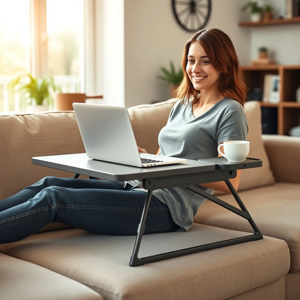 laptop desk in action