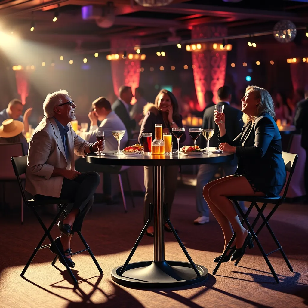 folding table in action