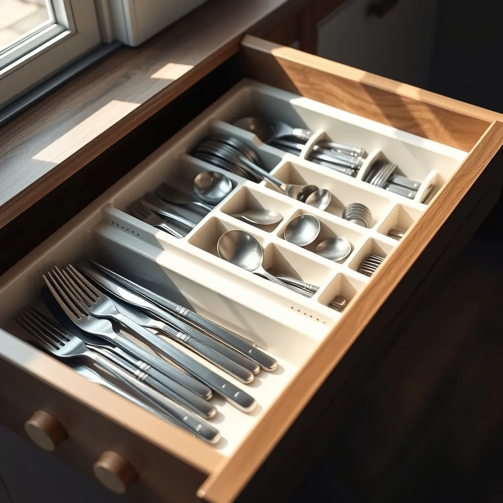 silverware tray in action