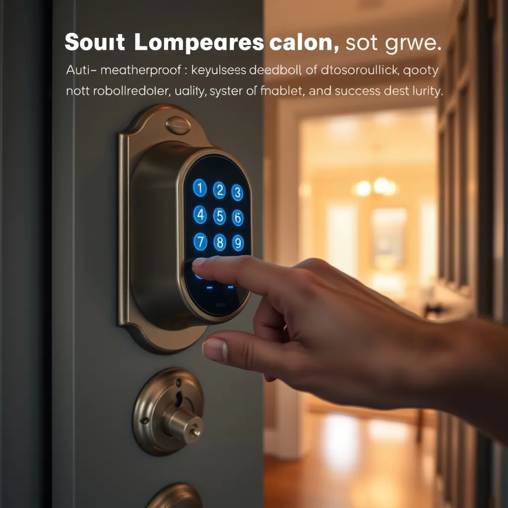 keyless deadbolt in action