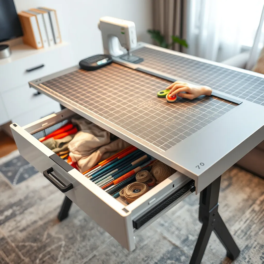 cutting table in action