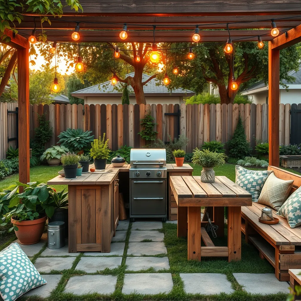 outdoor kitchen ideas on a budget
