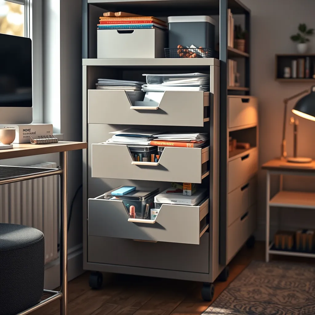 storage drawers in action