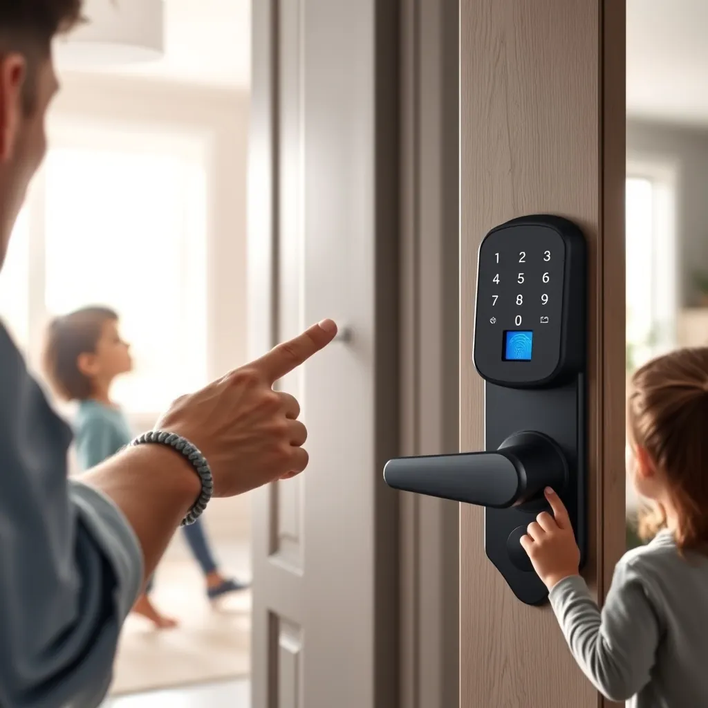 fingerprint lock in action